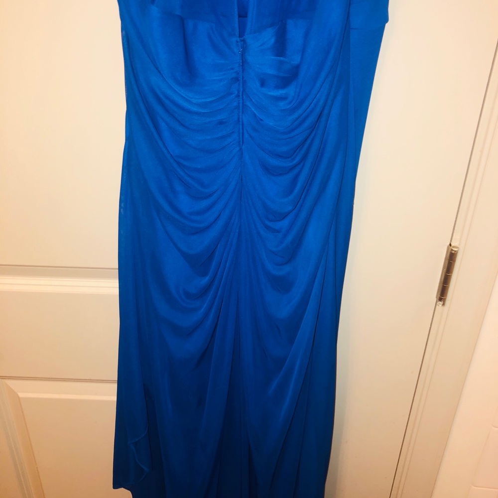 Long flow navy blue dress